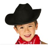 Guirca Carnaval verkleed Cowboy hoed El Paso - zwart - kinderen - Western thema
