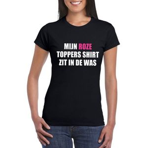 Toppers Mijn roze Toppers shirt zit in de was t-shirt zwart dames - Toppers dresscode 2018