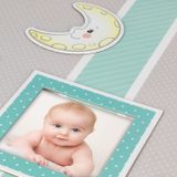 Fotoboek/fotoalbum Fred baby jongetje met 30 paginas blauw - 32 x 32 x 3,5 cm - Babyfotos - Babyalbum