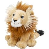 Pluche leeuw knuffel van 22 cm - Dieren speelgoed knuffels cadeau - Mannetjes leeuwen Knuffeldieren