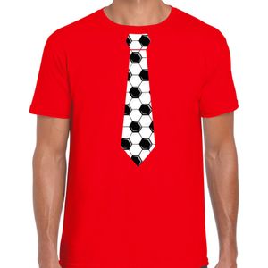 Rood fan t-shirt voor heren - voetbal stropdas - Voetbal supporter - EK/ WK shirt / outfit