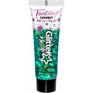 Paintglow Chunky glittergel voor lichaam en gezicht - zeemeermin groen - 12 ml - Glitter schmink