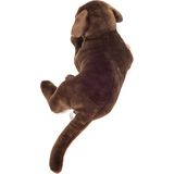 Hermann Teddy Knuffeldier hond Labrador - zachte pluche - premium kwaliteit knuffels - donkerbruin - 50 cm