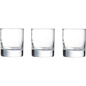 6x Stuks tumbler waterglazen/whiskyglazen transparant 200 ml - Glazen - Drinkglas/waterglas