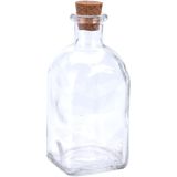 Glazen flesjes met kurk dop - 108 stuks - transparant - glas -120 ml