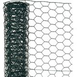 Nature Schermgaas - 2x - groen - geplastificeerd staal - 50 x 250 cm - zeskantig maaswijdte 13 x 13 mm