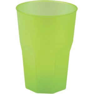 Santex drinkglazen frosted - groen - 6x - 420 ml - onbreekbaar kunststof - Cocktailglazen