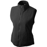 Fleece casual bodywarmer zwart voor dames - Outdoorkleding wandelen/zeilen - Mouwloze vesten