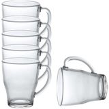 6x Theeglazen/koffieglazen Cosy transparant 350 ml