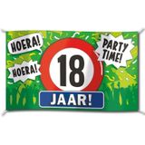 Feestartikelen 18 jaar verjaardag versiering pakket verkeersborden/stopborden - Huis versieren