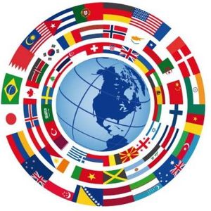 Internationale vlag versiering onderzetters/bierviltjes - 100 stuks - Internationale vlag thema feestartikelen