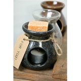 Ideas4seasons Amberblokjes/geurblokjes cadeauset - eucalyptus geur - inclusief geurbrander