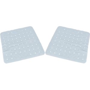 2x Lichtblauwe anti-slip badmatten/douchematten 45 x 45 cm vierkant -  Badkuip mat - Douchecabine mat - Grip mat voor in douche/bad (badmatten) |  BESLIST.nl | € 12,88 bij Shoppartners.nl