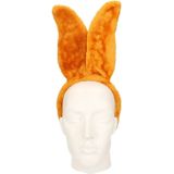 2x stuks diadeem konijn/haas oren/oortjes lichtbruin voor volwassenen - verkleed als paashaas