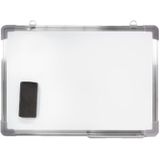 Magnetisch whiteboard met pennengoot en wisser voor kantoor of thuis 50 x 35 cm - Kantoorbenodigdheden - Schoolborden