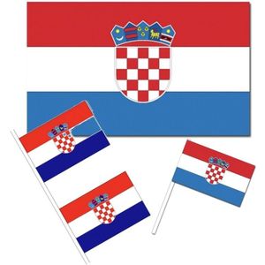 Feestartikelen Kroatie versiering pakket - Kroatie landen thema decoratie - Kroatische vlag