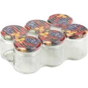 Set van 24x stuks glazen weckpotten/inmaakpotten met schroefdop 210 ml - Jampotjes met draaideksel - Voorraadpotten met draaidop