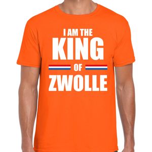 Koningsdag t-shirt I am the King of Zwolle - oranje - heren - Kingsday Zwolle outfit / kleding / shirt