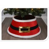 Kerstboomrok/kerstboommand rood kerstman riem D60 cm voor kerstbomen van 180-240 cm