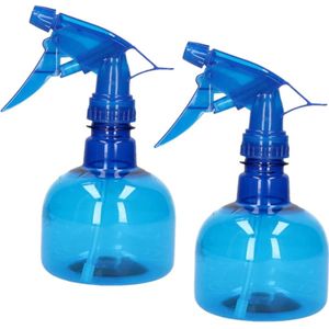 3x stuks waterverstuivers/spuitflessen 330 ml blauw - Plantenspuiten/schoonmaakspuiten