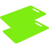 Excellent Houseware snijplank - 2x - groen - kunststof - 38 x 28 cm