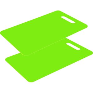 Excellent Houseware snijplank - 2x - groen - kunststof - 38 x 28 cm