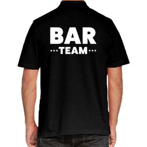 Bar team poloshirt zwart voor heren - Bar team crew polo shirt