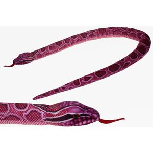 Pluche Knuffel Dieren Roze Python Slang van 150 cm - Speelgoed Slangen Knuffels