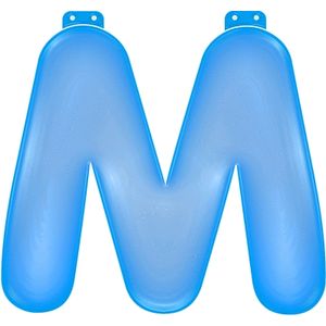 Opblaas letter M blauw