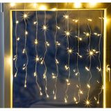 Ijspegel lichtgordijnen - set 2x st - raamverlichting - warm wit - 200 cm