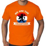 Grote maten oranje t-shirt Holland / Nederland supporter Holland kampioen met leeuw EK/ WK voor here XXXL