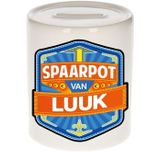 Kinder spaarpot voor Luuk - keramiek - naam spaarpotten