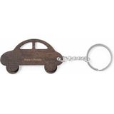 Sleutelhanger met auto - 10 stuks - hout - 4x7 cm - autosleutel hanger