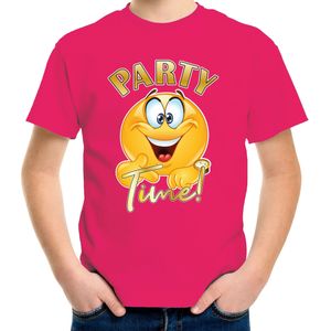 Bellatio Decorations Verkleed shirt jongens - Party Time - roze - carnaval - voor kinderen