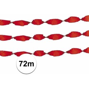 3x Feest of verjaardag versiering slingers rood 24 meter