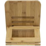 Tablet/iPad houder/standaard naturel 26 x 20 cm van bamboe hout - Tablethouder - iPadhouder