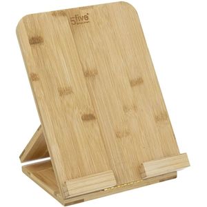 Tablet/iPad houder/standaard naturel 26 x 20 cm van bamboe hout - Tablethouder - iPadhouder