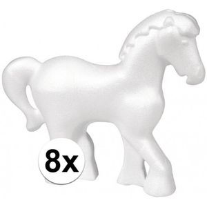 8x Piepschuim paarden 15 cm - Styropor vormen
