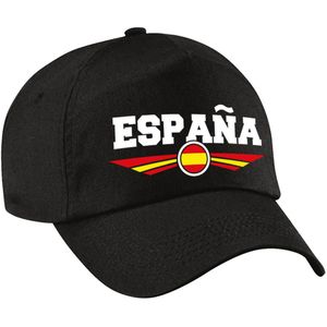 Spanje / Espana landen pet zwart kinderen - Spanje / Espana baseball cap - EK / WK / Olympische spelen outfit