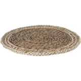 Set van 4x stuks placemats zeegras naturel - 38 cm - Tafel onderleggers