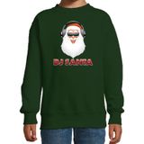 Foute kersttrui / sweater - DJ Santa / Kerstman - stoere groene kersttrui voor kinderen - kerstkleding / christmas outfit