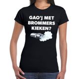 Gaoj met brommers kieken? t-shirt - zwart Achterhoek festival shirt voor dames