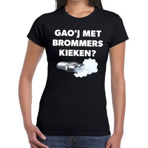 Gaoj met brommers kieken? t-shirt - zwart Achterhoek festival shirt voor dames