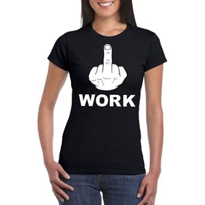 Fuck work t-shirt zwart - dames - katoen