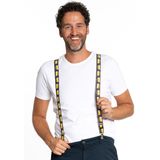 Carnaval verkleedset bretels en strik Oktoberfest - geel - volwassenen/unisex - feestkleding