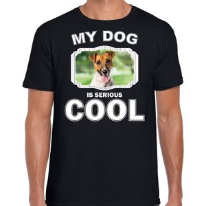 Jack Russel honden t-shirt my dog is serious cool zwart - heren - Jack Russel terriers liefhebber cadeau shirt