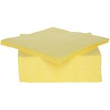 80x stuks luxe kwaliteit servetten geel 38 x 38 cm - Pasen thema feestartikelen tafel decoratie wegwerp servetjes