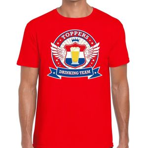 Toppers in concert Rood Toppers drinking team t-shirt  / shirt  rood Toppers team heren
