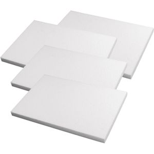Rayher Knutsel piepschuim - 4x - plaat - 20 x 30 x 2 cm - hobby materiaal