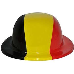 Supporters bolhoed vlag Belgie plastic - landen vlag feestartikelen